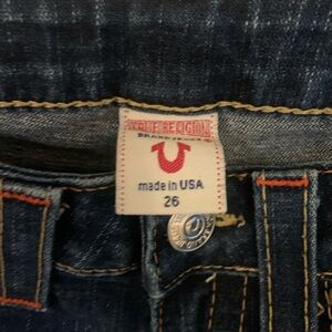 True Religion Dark Blue Denim with Red Label Size 26